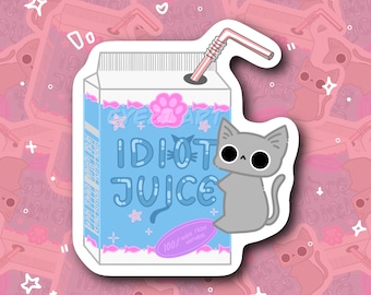 GATO IDIOTA - ADESIVO 2”x2”
