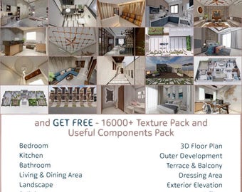 3D SketchUp 200+ PRO Models Scene Pack + FREE GIFT Texture Pack