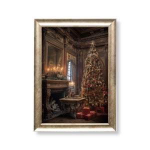 Impresión del árbol de Navidad, arte de la pared de Navidad, decoración de la pared de Navidad decoración rústica de vacaciones, Navidad vintage, decoración de Navidad, Navidad imprimible