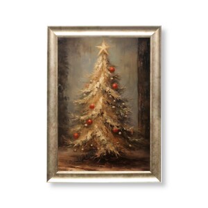 Impresión del árbol de Navidad, decoración de Navidad, Navidad imprimible, arte de la pared de Navidad, decoración de la pared de Navidad decoración rústica de vacaciones, Navidad vintage