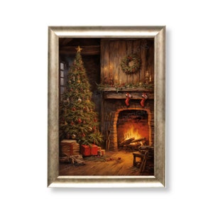 Impresión del árbol de Navidad, decoración de Navidad, Navidad imprimible, arte de la pared de Navidad, decoración de la pared de Navidad decoración rústica de vacaciones, Navidad vintage