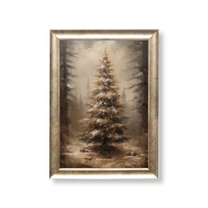 Impresión del árbol de Navidad, decoración de Navidad, Navidad imprimible, arte de la pared de Navidad, decoración de la pared de Navidad decoración rústica de vacaciones, Navidad vintage