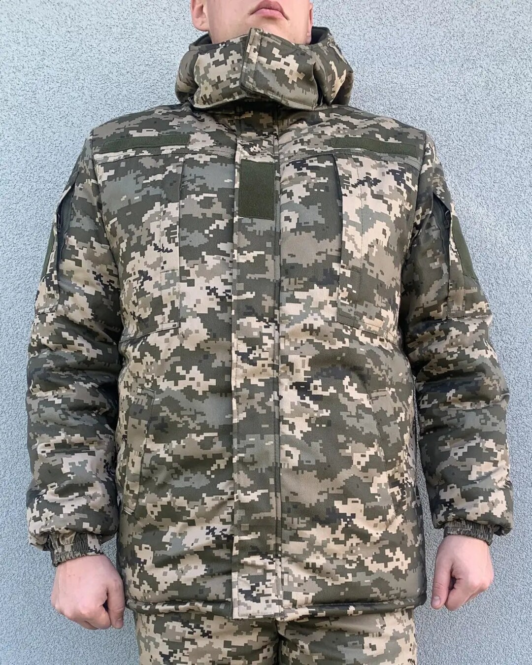 Military Camouflage Pea Coat Military Ukrainian Armed Forces Color