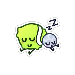 Adesivo de bola de tênis e bola de golfe para dormir da BFDI