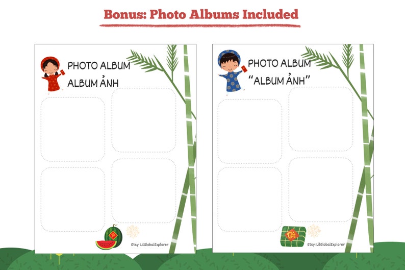 Vietnamese New Year tet Bucket List & Reflection Page Etsy