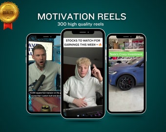 300 Motiverande Reels-paket - Direktnedladdning, Virala Reels, Inspirerande Reels-paket - Direktnedladdningar,