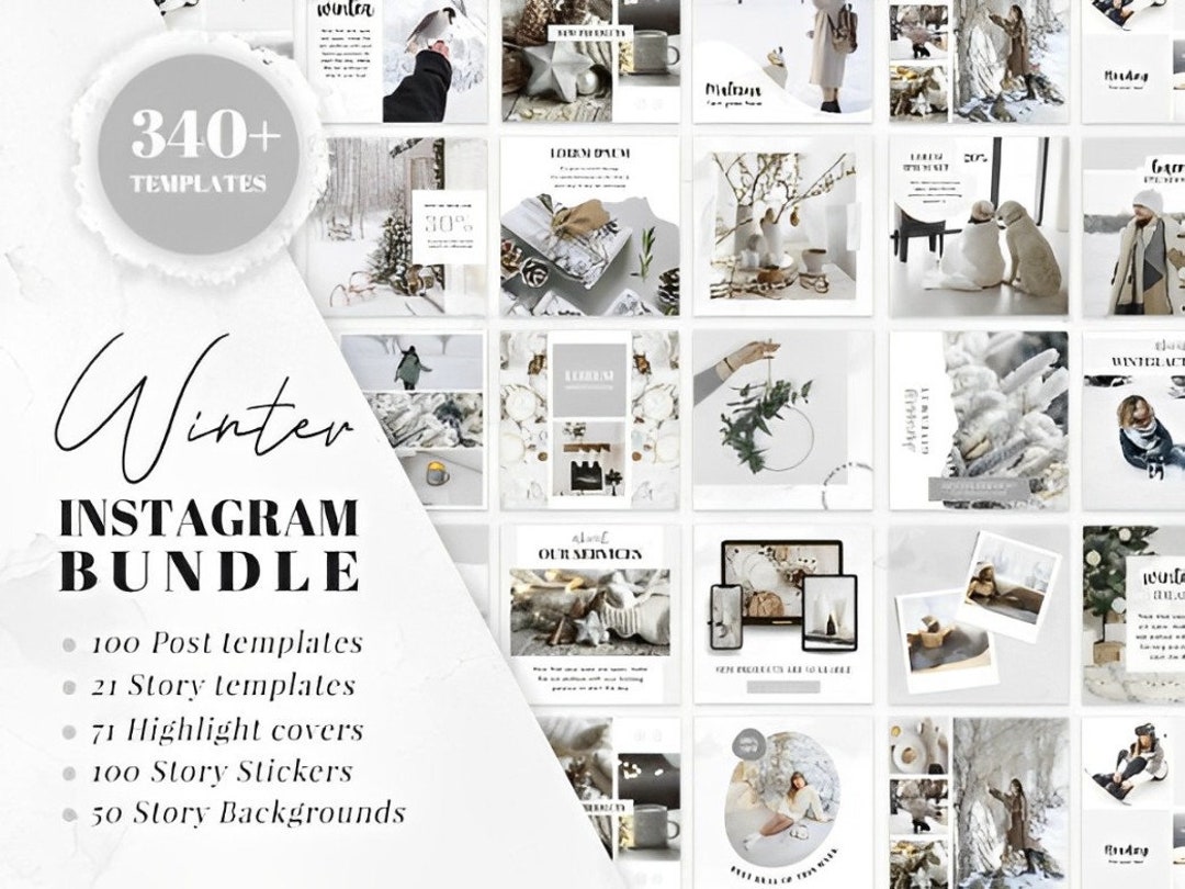 Instagram Post Story Bundle Templates - Canva Templates for Instagram ...