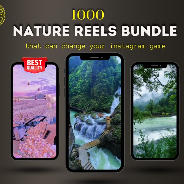1000 Nature Reels Bundle | Mega Nature Reels Bundle | Nature Instagram Reels Tiktok, Facebook Engagement video reels Marketing reel template