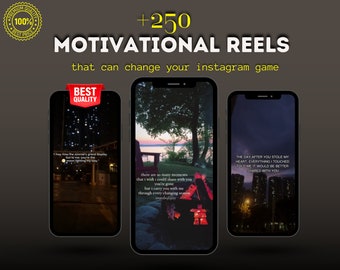 250+ Motivational Quote Reels Bundle - Instant Downloads, Viral Reels, Instagram Motivation Reels, Tiktok, YouTube Shorts l Viral Video Reel