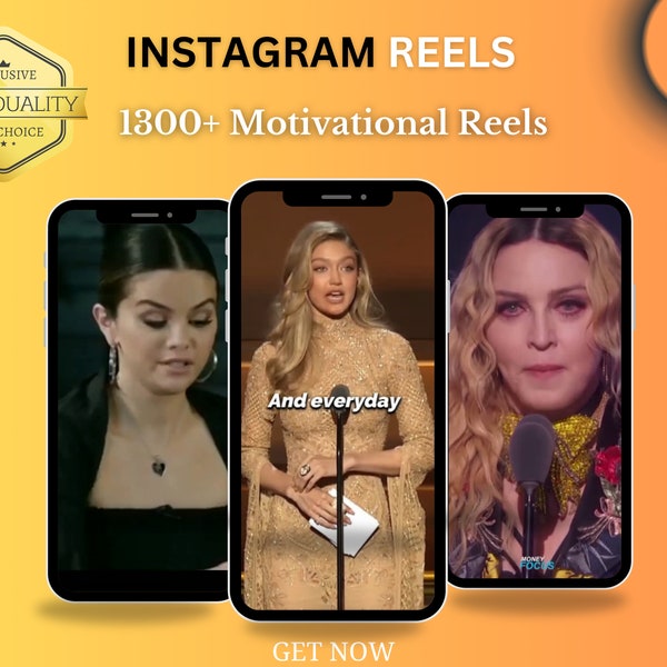 1300+ Motivational Reels Bundle - Instant Downloads, Viral Reels, and Reels Templates instagram reels bundle