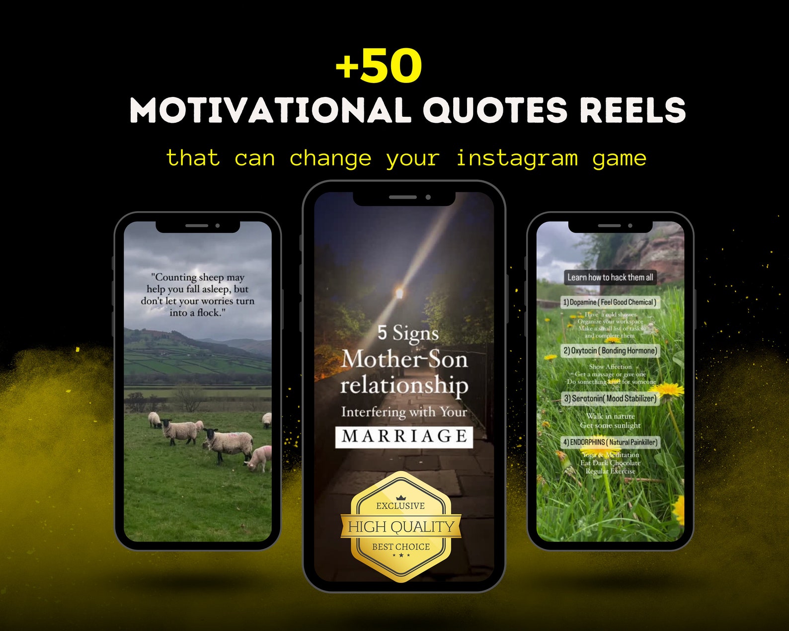 50+ Motivational Reels Bundle Instant Downloads, Viral Reels, and