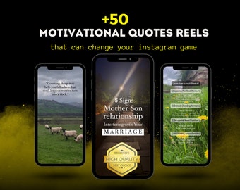 50+ Motivational Reels Bundle - Instant Downloads, Viral Reels, and Reels Templates