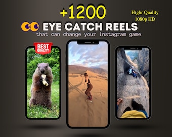 1200+ Eye-Catching Reels Bundle, Instagram Reels - TikTok, YouTube Shorts - Instant Download