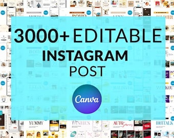 Plus de 3 000 modèles Instagram colorés Modèles de publication Instagram Coach Modèles de témoignages de fiançailles Modèle Canva Blogger Flux commercial