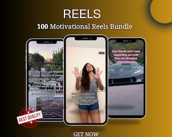 100+ Instagram Motivation Reel Engagement Reels, motivierende inspirierende Reel-Vorlagen, Socialmedia Reels,