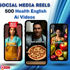 500 AI Health Motivation Reels Ready To Use Motivational Video Bundle | For Instagram Reels, YouTube Shorts, TikTok Videos Ai Reels Bundle