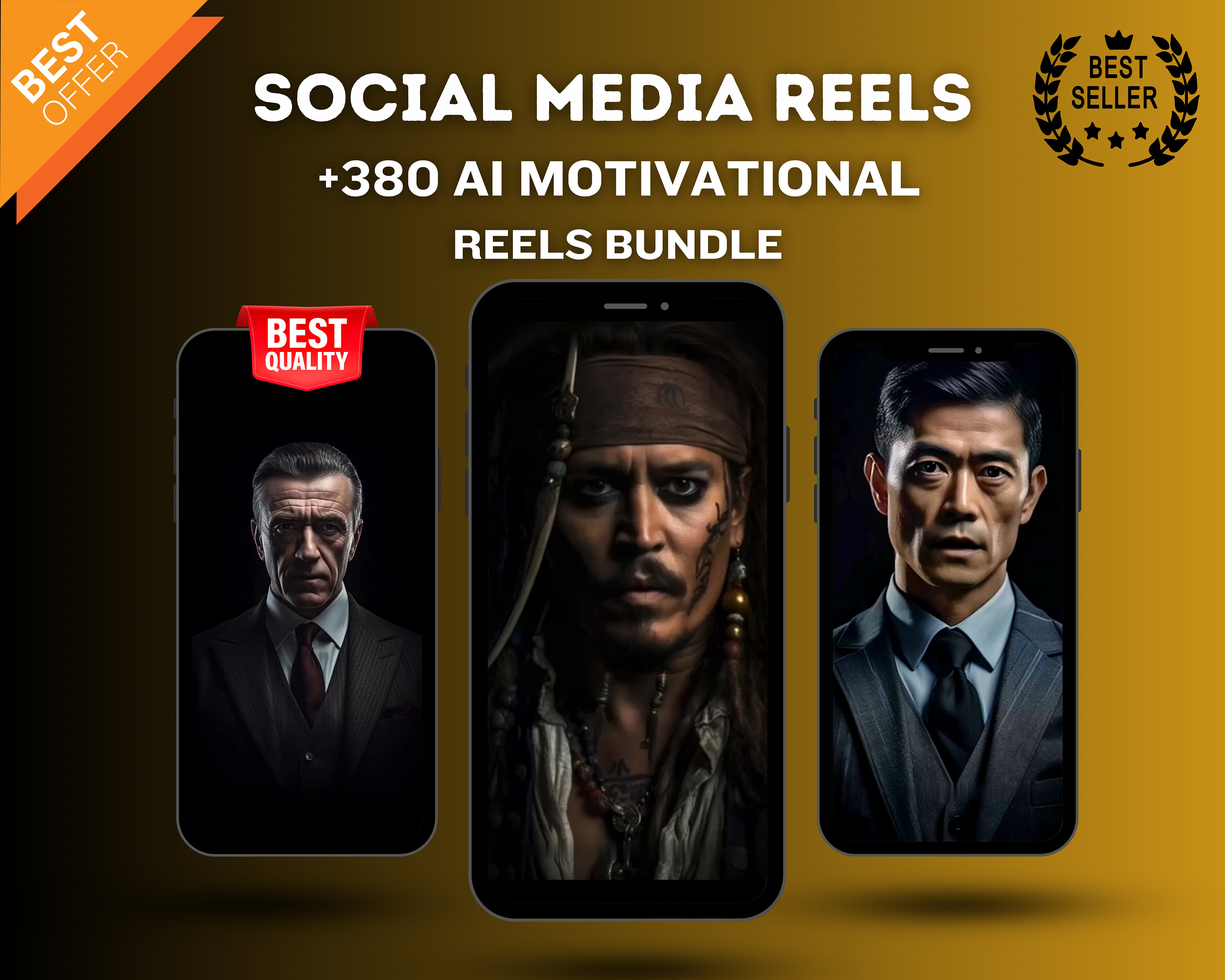 380+ AI Reel Bundle for Your Instagram Youtube TikTok Motivation AI Reels Bundle AI Motivational Reels invideo ai prompts motivational reels