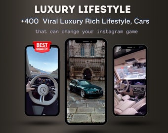 Oltre 400 lifestyle virali di lusso, automobili - TikTok, Instagram, YouTube Shorts - Download istantaneo