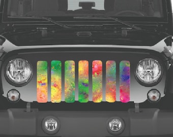 Abstract Of Colors Grille Insert for Wrangler or Gladiator 1976-2023 Cj Yj Tj Lj Jk Jku Jl Jlu Jt