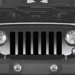 Solid Black Grille Insert for Wrangler or Gladiator 1976-2023 Cj Yj Tj Lj Jk Jku Jl Jlu Jt