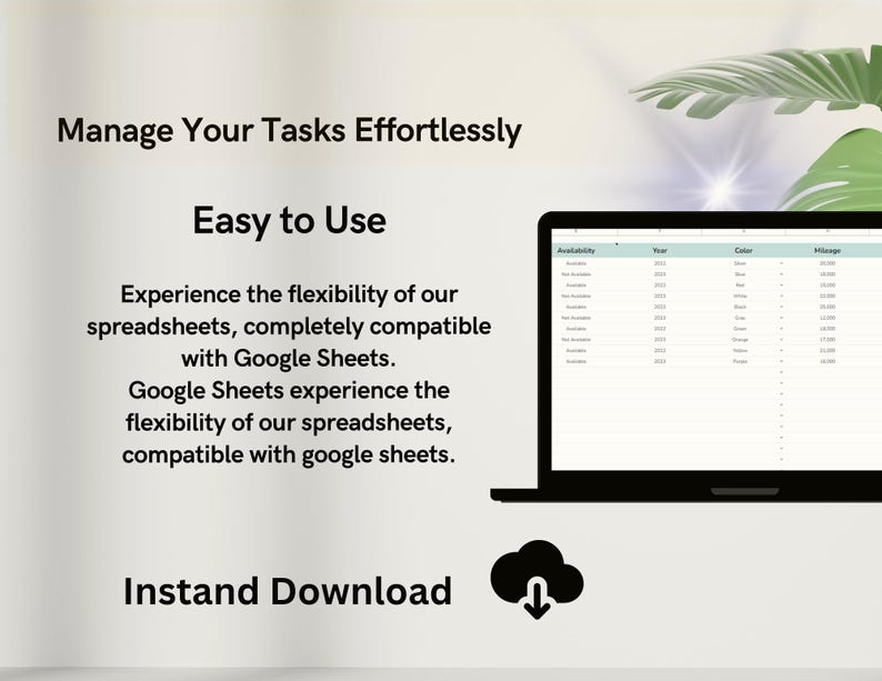Car Rental Booking Tracker Template Google Sheets, Digital Download, Track Reservations