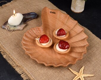 Beech Trays, Handmade Natural Wooden Tray, Tray for Coffee Time, Tea Time, Meal, Kitchen, Living Room, Shop etc.