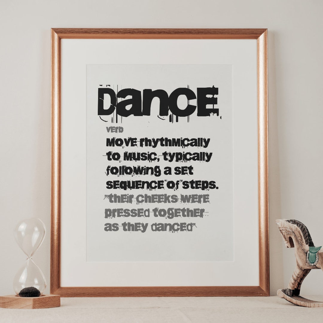 Dance Definition Poster - Digital Download - Etsy