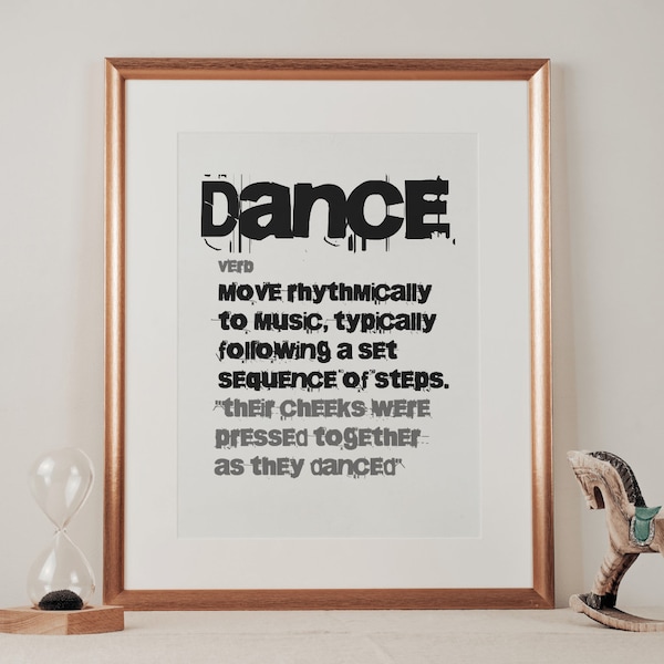 Dance Definition Poster - Digital Download
