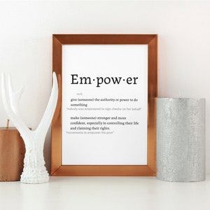 Empower Definition Poster - Digital Download