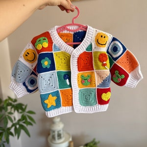 Crochet baby cardigan , baby cardigan, baby sweater