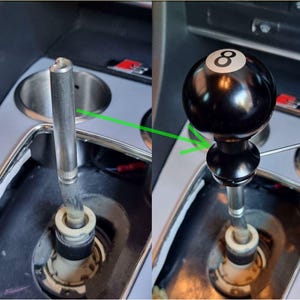 Gear Shift Knob Adapter Add-on, for Non-Threaded Shafts. Universal, Aluminium, Gear Shifter Knob Accessory, Car, Enthusiast, BMW, VW, Audi