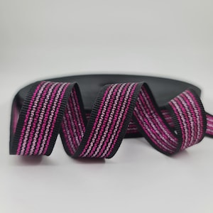 5 meters(5.4 yards)---2 cm Blue /Fuschia Lurex Ribbon, Glitter Trim, Grosgrain, Metallic Trim