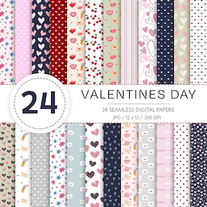 24 digitale Papiere zum Valentinstag, Valentinstag, Herzen, Valentinstag, Valentinstag, Valentinstag, Valentinstag, Valentinstag, Valentinstag, Valentinstag, Zweig mit Herzen