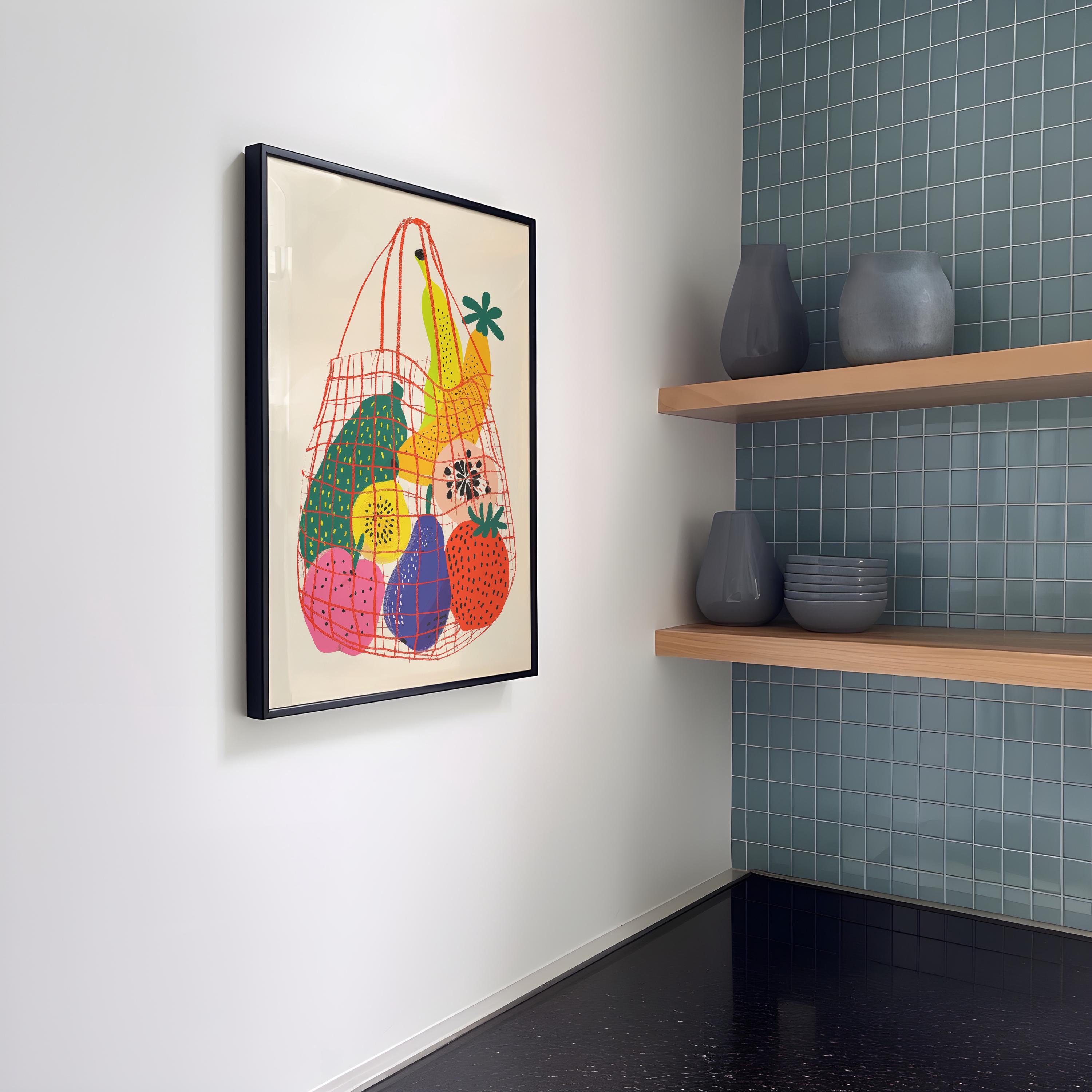 set of 2 kitchen prints | kitchen wall art, fruit wall... Kitchen Wall Art, Dining Room Decor, Kitchen Decor, Fruits in Bag Print ...