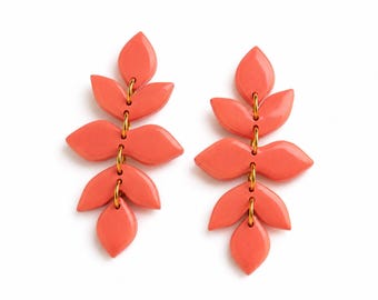 Terracotta Statement Earrings: Lightweight Handmade Jewelry