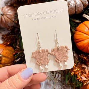 Turkey Earrings | Handmade | Clay Earrings | Turkey Roast | Thanksgiving Earrings | Gifts for Her | Animal Earrings | Jewelry