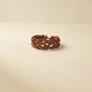 Braided Celtic copper wire ring