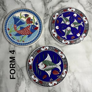 7&quot; Decorative Turkish Ceramic Trivet ,Ceramic Trivet, Ceramic Tile Coaster, Pot Trivet, Kitchen Trivet, Table Trivet, Hot Pad, Kitchen Decor