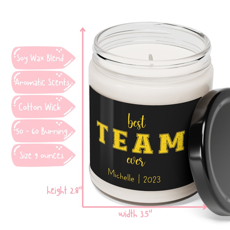 Personalized Coworker Employee Gift Scented Candle Work Best Etsy