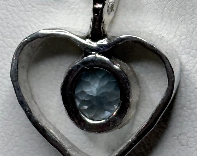 Silver Herat Pendant with Blue Topaz