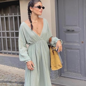 Boho Maxi Dress,Goddess Dress,Maxi High Slit Dress,Egyptian Dress,Cotton Wrap Dress,Cotton Maxi Dress,Backless Dress,Priestess Dress,Gift