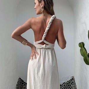 Goddess Dress,Long Summer Dress,Cleopatra Costume,Egyptian Dress,Boho Maxi Wedding Dress,High Slit Dress,Backless Dress,Priestess Dress,Gift