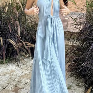 Boho Cotton Dress:Backless Goddess Gown,Egyotian Costume,Vacation Wear,Simple Wedding Guest,Gift