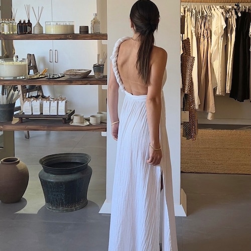 Boho Cotton Backless Maxi Dress, Grecian Goddess Gown,egyptian  Costume,simple Wedding - Etsy