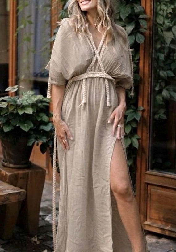 egyptian linen dress A snapshot of my dress from a friend's ceremony over the weekend! This is the ancient Egyptian white linen kalasiri / sheath dress I made recently, worn with a gold kerchief and