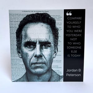 Jordan Peterson geïnspireerde verjaardagsgroet. 10 regels . Blanco binnenkant