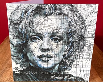 マリリン モンローの誕生日カード - クラシックな古いハリウッドの空白