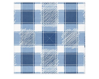 Denim Blue Checkered Face Towel.