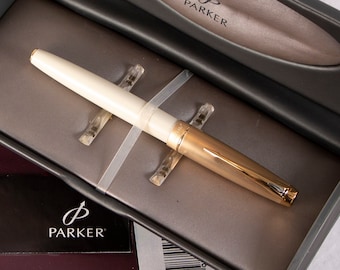 Parker 100 Cobalt Black GT Ballpoint Pen - New in Case! - Etsy