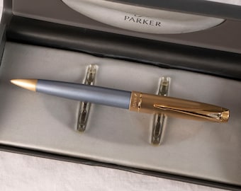 Parker 100 Cobalt Black GT Ballpoint Pen - New in Case! - Etsy